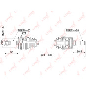 Привод в сборе LYNXauto, передний, левый, арт. CD-1085A