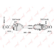 Привод в сборе LYNXauto, передний, левый, арт. CD-1120A