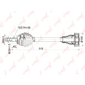 Привод в сборе LYNXauto, передний, левый, арт. CD-1137
