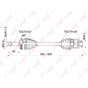 Привод в сборе LYNXauto, передний, правый, арт. CD-1073A