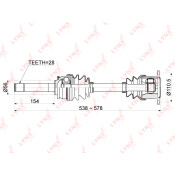 Привод в сборе LYNXauto, передний, правый, арт. CD-1088