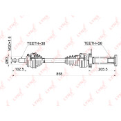 Привод в сборе LYNXauto, передний, правый, арт. CD-1162
