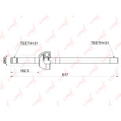 Привод в сборе LYNXauto, передний, правый, арт. CD-1171