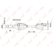 Привод в сборе LYNXauto, задний, правый, арт. CD-1144