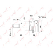 ШРУС LYNXauto, внешний, арт. CO-3921A
