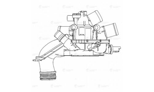 Термостат в сборе для а/м PSA 308 (11-)/C4 (10-) 1.6i MT («быстросъём» и два датчика) Luzar, арт. LT 2080