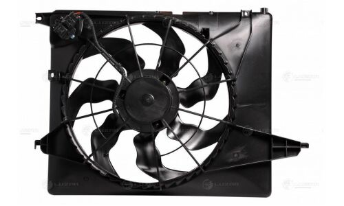 Вентилятор охлаждения радиатора Luzar, с кожухом, для двигателей 2.4i, для Hyundai Santa Fe, арт. LFK 08P7