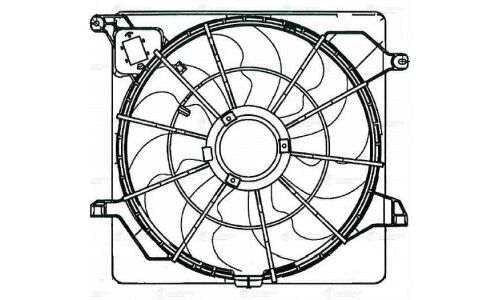 Э/вентилятор охл. с кожухом для а/м KIA Sorento III (14-) 2.2CRDi Luzar, арт. LFK 0850