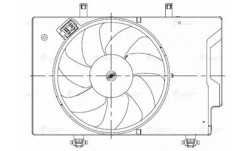 Э/вентилятор охл. с кожухом для а/м Ford EcoSport (13-) 1.6i Luzar, арт. LFK 1061