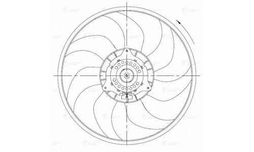 Вентилятор охлаждения радиатора Luzar, без кожуха, для Fiat Ducato, арт. LFc 1680