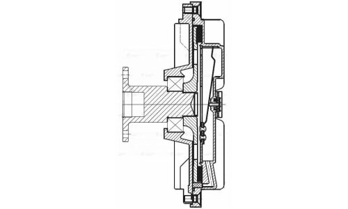 Вискомуфта вентилятора охлаждения радиатора Luzar, для Mitsubishi L200 / Pajero Sport, арт. LMC 1148