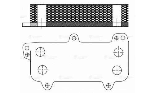 Радиатор масл. для а/м VW Touareg (02-)/Transporter T5 (03-) 2.5TDi Luzar, арт. LOc 1803