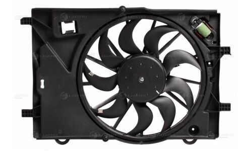 Вентилятор охлаждения радиатора Luzar, с кожухом, для Chevrolet Aveo, арт. LFK 0595