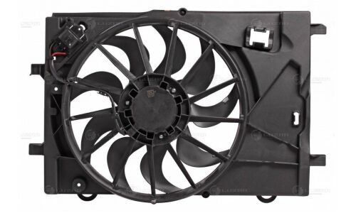 Вентилятор охлаждения радиатора Luzar, с кожухом, для Chevrolet Aveo, арт. LFK 0595