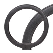 Оплетка на руль Airline, кожа комбинированная, черный цвет, размер M (37-39см)