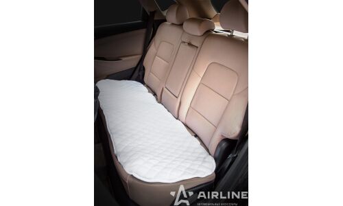 Накидка Airline для заднего ряда, искусственный мех, белый цвет, 1шт
