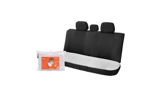 Накидка Airline для заднего ряда, искусственный мех, белый цвет, 1шт