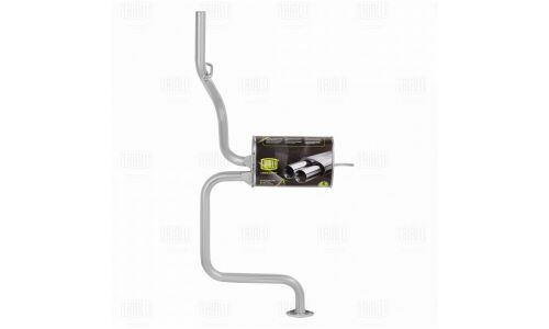 Глушитель выхлопных газов Trialli, задний, для Daewoo Matiz, алюминизированная сталь, арт. EMM 0502