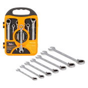 Набор комбинированных ключей Airline с трещоткой, в футляре, от 8мм до 19мм, комплект 7 предметов, арт. AT-RRS-16