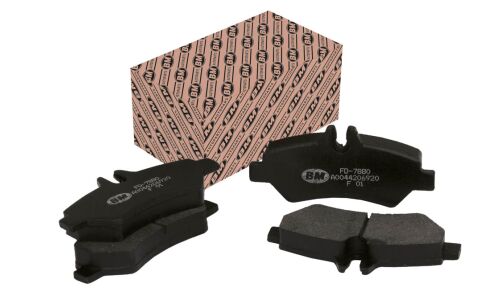 Колодки тормозные дисковые BM, задние, комплект на ось (4 шт), арт. FD 7880