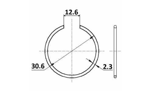 Кольцо стопорное Febest, арт. CC-1-30X2