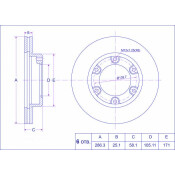 Диск тормозной Ti-Guar, арт. TG-43512-60050