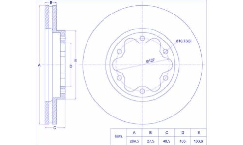Диск тормозной Ti-Guar, арт. TG-43512-26190