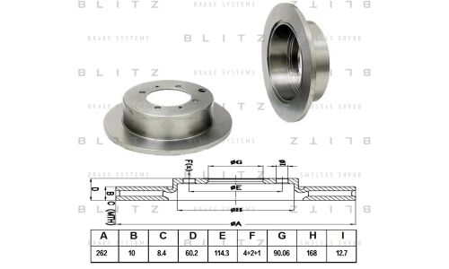 Диск тормозной Blitz, задний, арт. BS0139