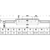 Диск тормозной Blitz, передний, арт. BS0466
