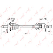 Привод в сборе | перед лев | LADA GRANTA 2190-92 LYNXauto, арт. CD-1176A