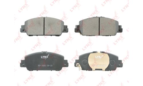 Колодки тормозные дисковые LYNXauto, комплект на ось (4 шт), арт. BD-3440