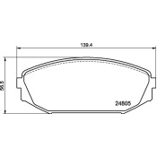 Колодки тормозные дисковые Nisshinbo передние, комплект на ось (4 шт), арт. NP8051