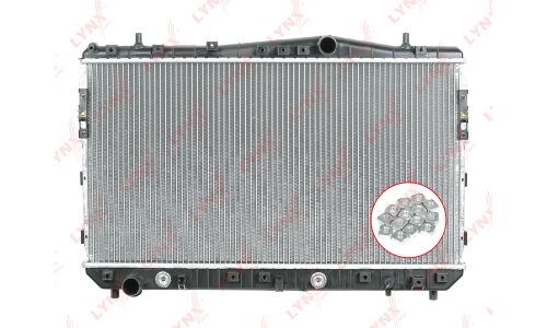 Радиатор охлаждения двигателя LYNXauto, паяный, арт. RB-1016