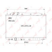 Радиатор охлаждения двигателя LYNXauto, арт. RB-1044