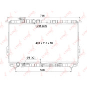 Радиатор охлаждения двигателя LYNXauto, паяный, арт. RB-1068