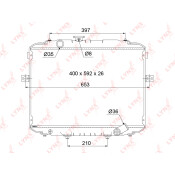 Радиатор охлаждения двигателя LYNXauto, паяный, арт. RB-1060