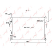 Радиатор охлаждения двигателя LYNXauto, паяный, арт. RB-1072