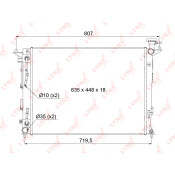 Радиатор охлаждения двигателя LYNXauto, паяный, арт. RB-1063