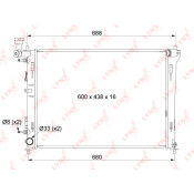 Радиатор охлаждения двигателя LYNXauto, паяный, арт. RB-1055