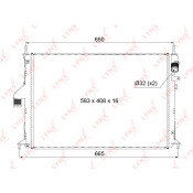 Радиатор охлаждения двигателя LYNXauto, для Lada Largus, арт. RB-1024