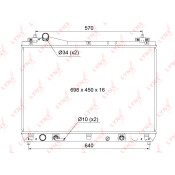 Радиатор охлаждения двигателя LYNXauto, паяный, арт. RB-1119