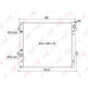 Радиатор охлаждения двигателя LYNXauto, паяный, арт. RB-1129