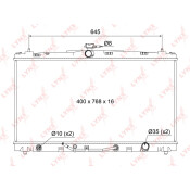 Радиатор охлаждения двигателя LYNXauto, паяный, арт. RB-1126