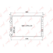 Радиатор охлаждения двигателя LYNXauto, арт. RM-1134