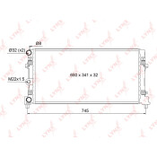 Радиатор охлаждения двигателя LYNXauto, арт. RM-1114