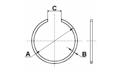 Кольцо стопорное Febest, арт. CC-1-29X2