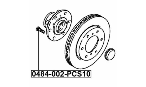 Шпилька колёсная (10 шт. в упаковке) Febest, арт. 0484-002-PCS10