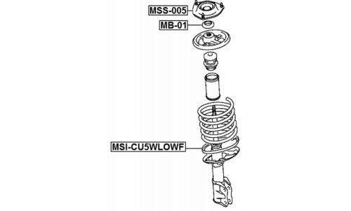Проставка пружины нижняя | прав/лев Febest, арт. MSI-CU5WLOWF