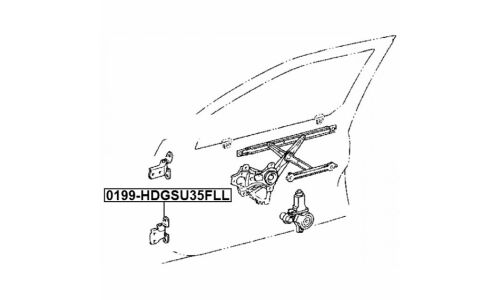 Петля передней левой двери нижняя | перед прав/лев Febest, арт. 0199-HDGSU35FLL