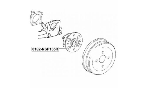 Ступица колеса Febest, арт. 0182-NSP135R